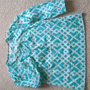 Vineyard Vines Green Women's Top Blouse Like New Small